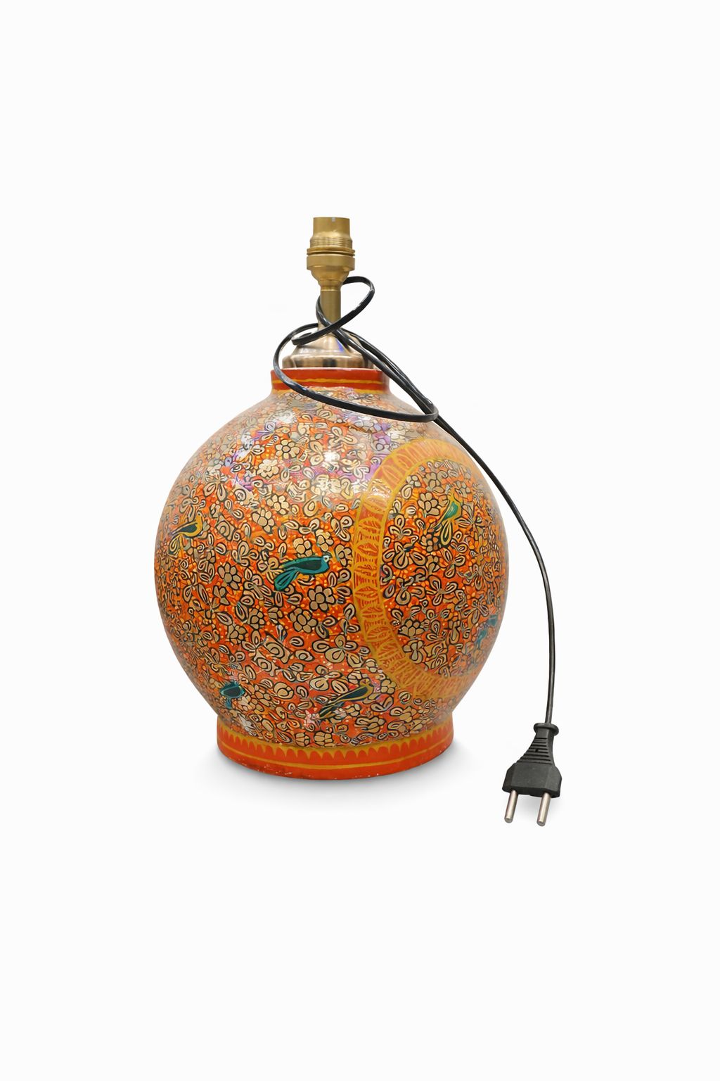 Handcrafted Paper-Mache round lamp