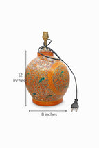 Handcrafted Paper-Mache round lamp