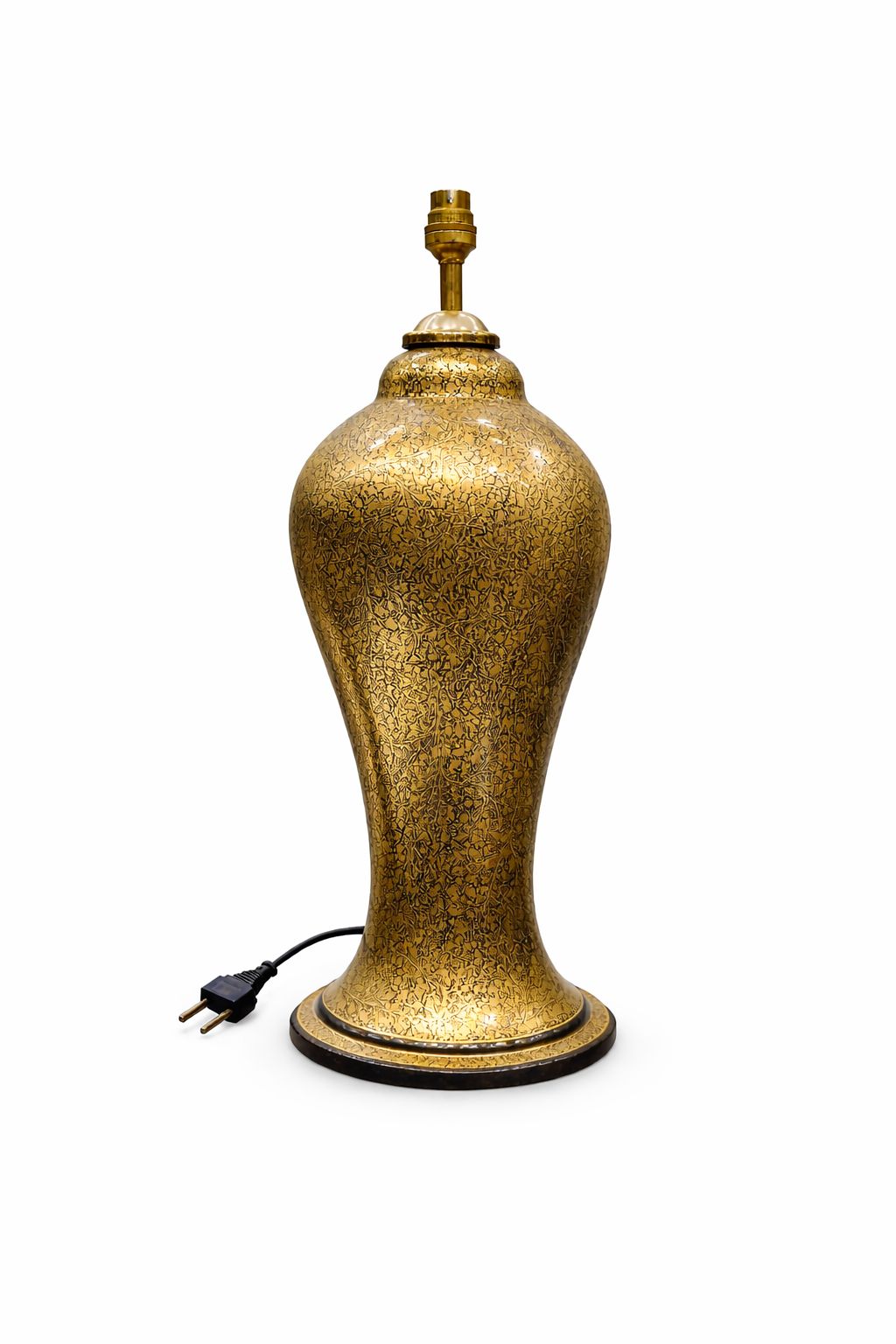 Handcrafted paper mache lamp