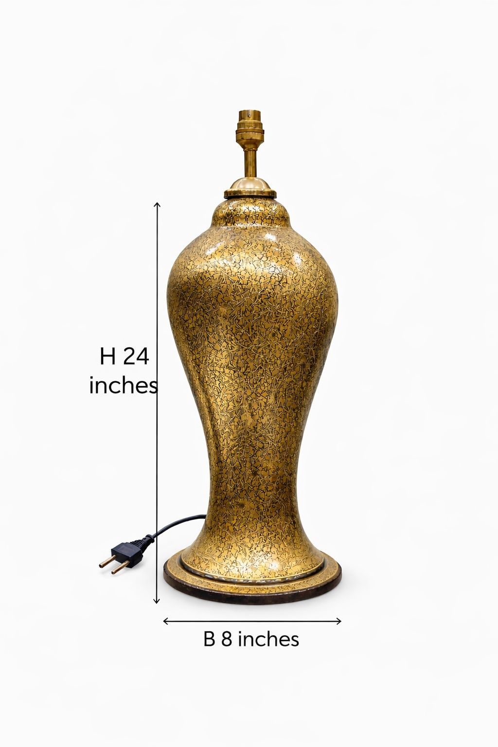 Handcrafted paper mache lamp